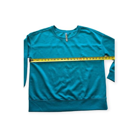 Mondetta Ladies' Scuba Crewneck Sweatshirt Verdigris Size X-Large - Picture 4 of 7